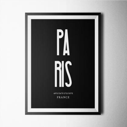 Black And White-paris Ii Poster Print